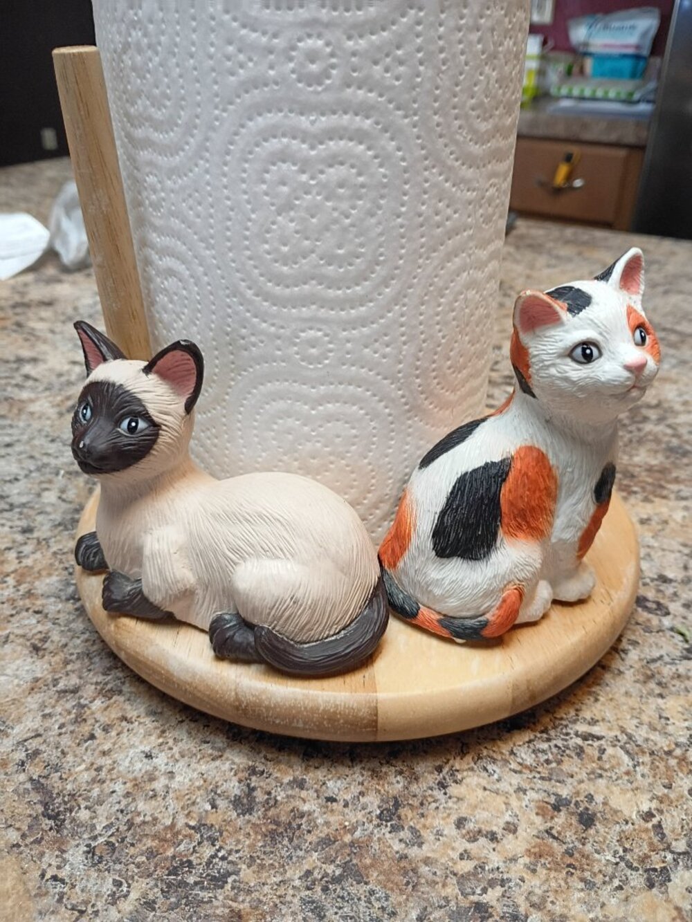 VTG Takara Cat Figurines Set — Siamese & Calico, Battery Operated, Untested
